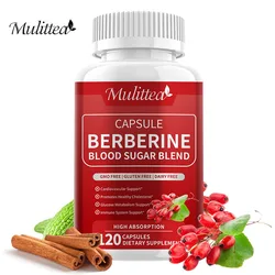 Mulittea Berberine Capsules with Bitter Melon Extract Balance blood Pressure and Healthy Cholesterol Blood Sugar