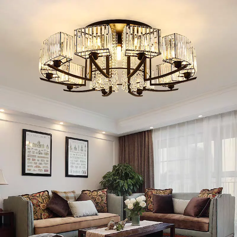 

Nordic Crystal Led Pendant Lights for Living Dining Room Food Tables Kitchen Bedroom Chandelier Home Decor Hanging Light Fixture