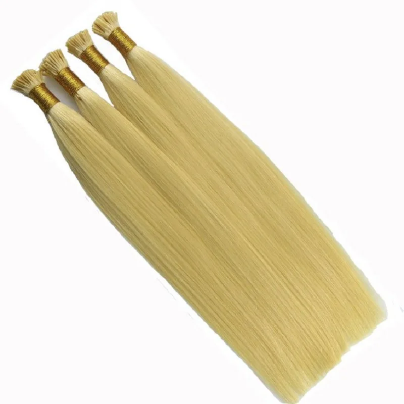 Extensiones de cabello humano hechas a máquina I Tip, extensiones de cabello de fusión recta Natural, cápsulas de queratina de 16 pulgadas, color