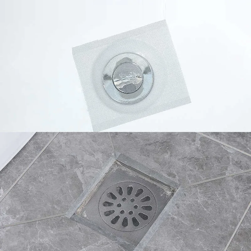 Rectangular Floor Drain Filter Strip Insect Proof Disposable Bathroom Toilet Hair Blocking Roll Packaging Drain Pipe Sticker