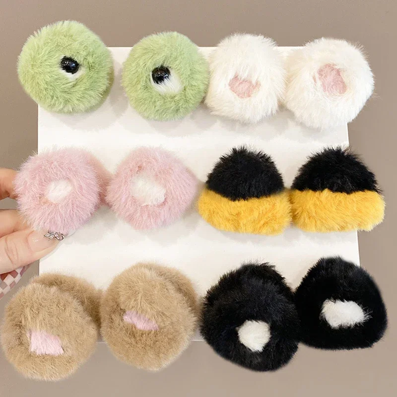 1 Paar Mooie Kat Oor Haar Clips Leuke Kat Oor Haarspeld Pluche Paar Clips Driedimensionale Haarklauw Haar Klauw pin Clip Accessoires