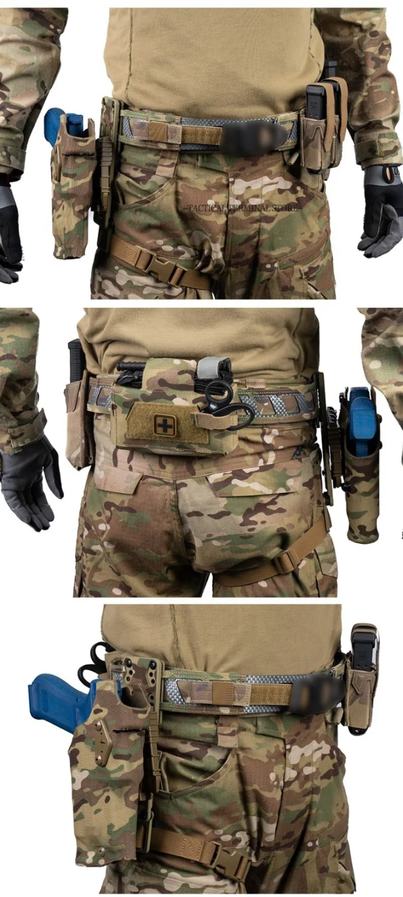 Taktischer MOLLE-Kampfgürtel für Outdoor-Jagd und Training mit Magnetischem Lokalisierungssystem und Doppeltem Innen- und Außengürtel – Detail 8