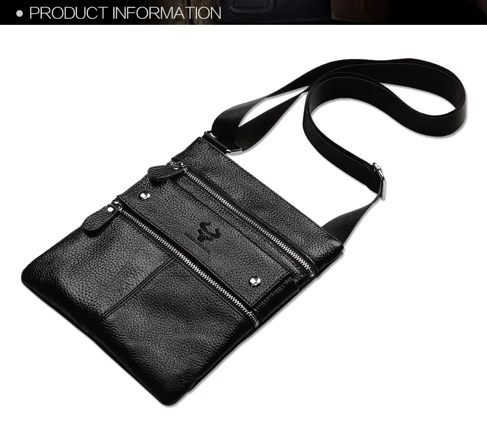 HUMERPAUL Umhängetaschen für Herren aus echtem Leder, große Kapazität, Schultertasche, multifunktional, kurz, für Reisen, Messenger-Pack – Detail 8