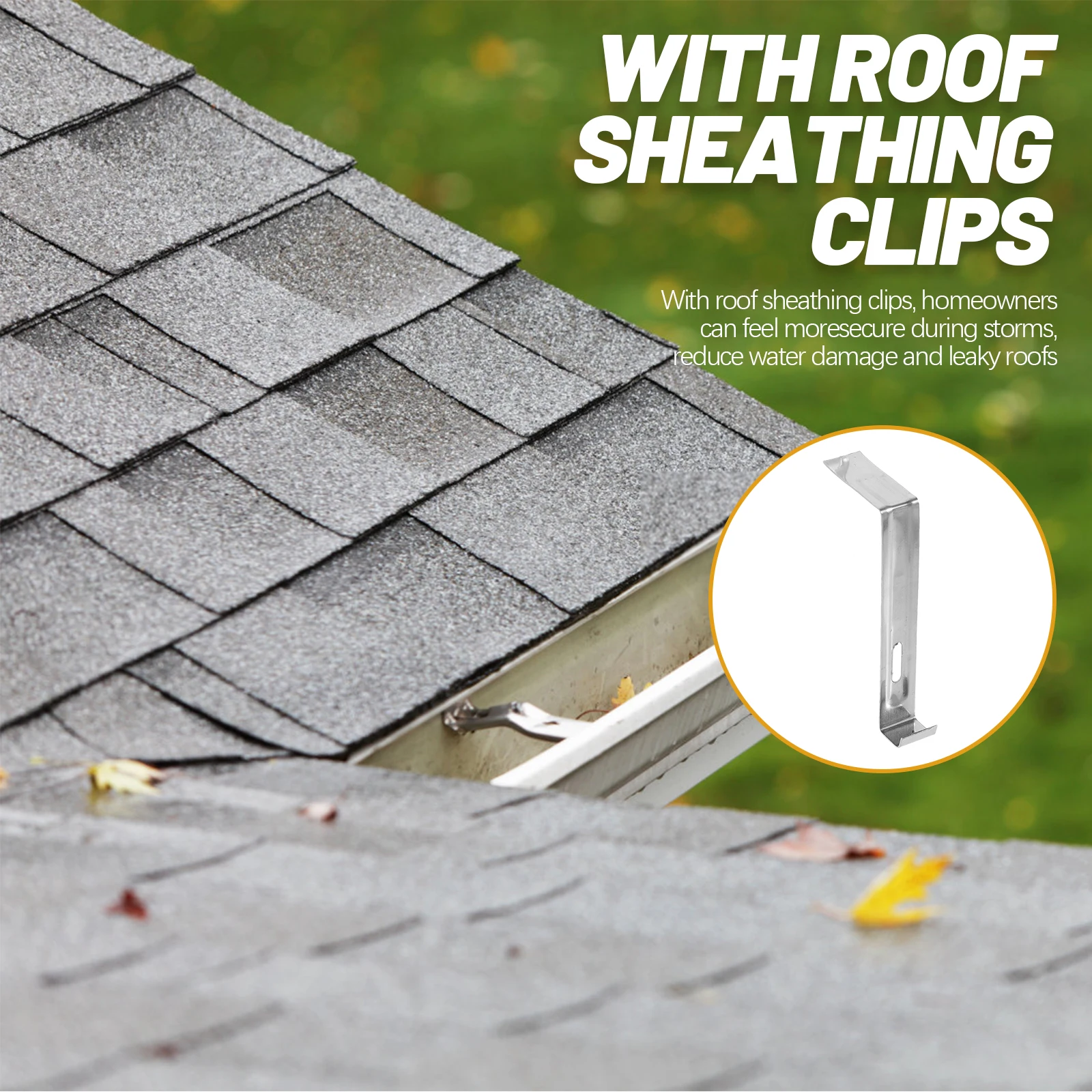 

20Pcs Roof Tile Clips Heavy Duty Stainless Steel Anti Slip Roof Sheathing Clips for Tile Fastening Rain Snow Protection