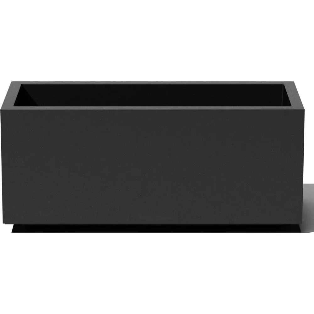 

Block Series Long Box Planter - Large Rectangular Planter for Indoor or Outdoor Patio/Porch | Durable All-Weather Use wi