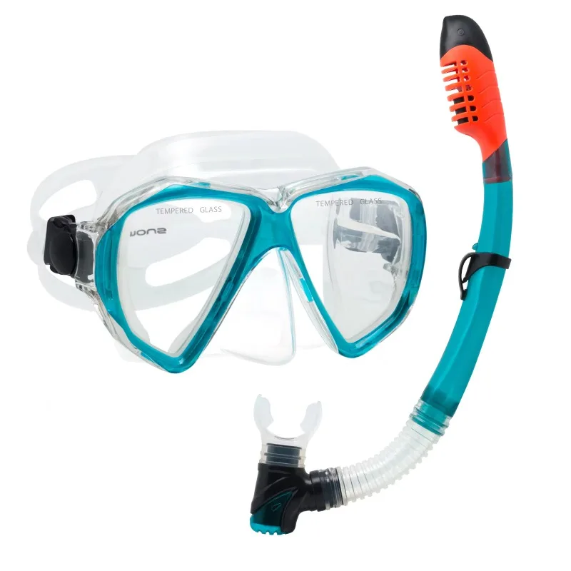 EXP VISION Panoramic Anti-Fog Scuba Diving Mask Dry Snorkel Tempered Glass Adult Swimming Snorkeling Kit