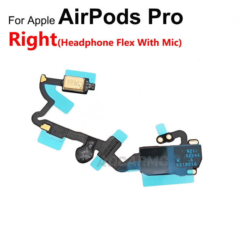 Aocarmo Left And Right Headphone Mic Microphone Flex Cable For Apple AirPods Pro Replacement Parts