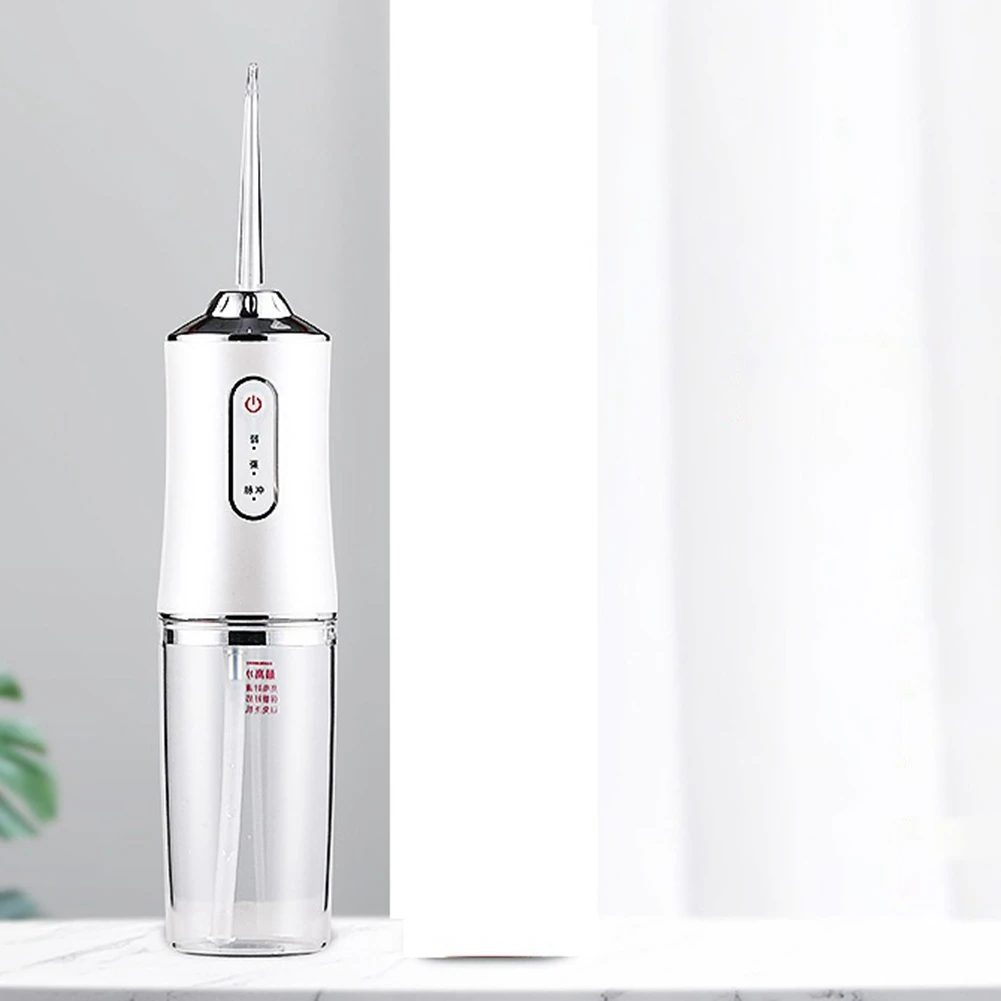 

B51C Ирригатор для полости рта Портативная ирригатор для воды USB Перезаряжаемая водоструйная нить Зубочистка 4 струйных наконечника 220 мл 3 режима Американская вилка