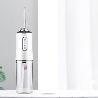 B51C Oral Irrigator Portable  Water Flosser USB Rechargeable Water Jet Floss Tooth Pick 4 Jet Tip 220Ml 3 Modes US Plug