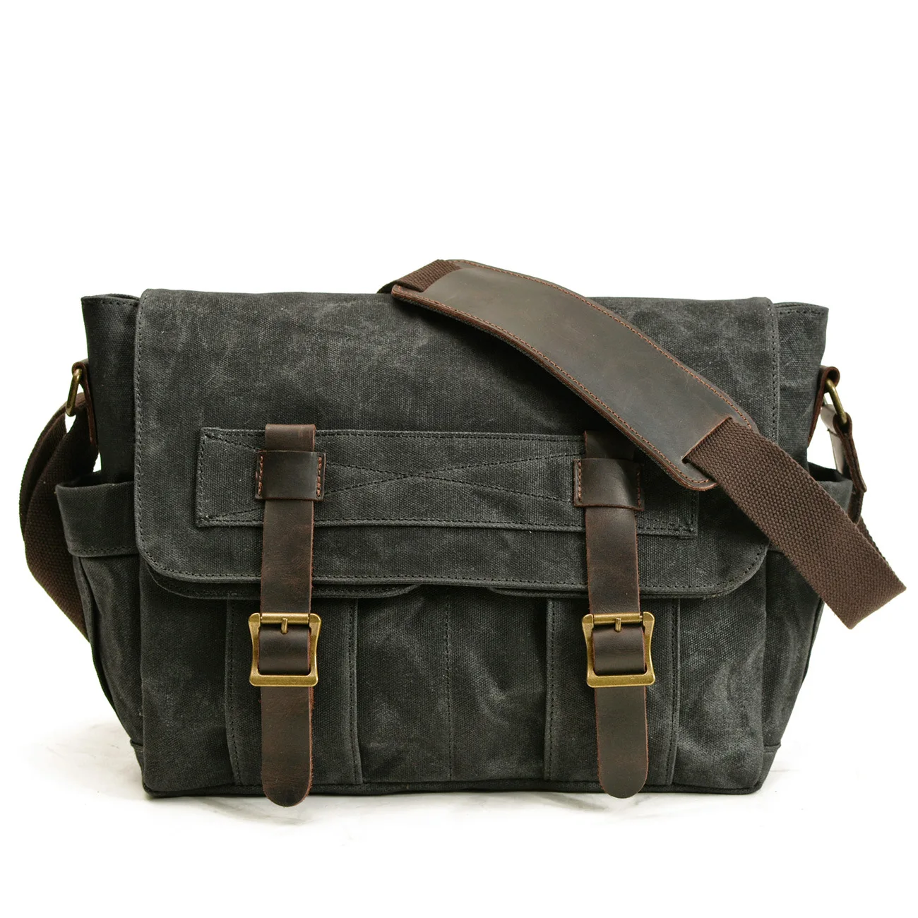 Vintage Canvas Male Messenger Bag Waterproof Men Motorcycle Bag Waxed Canvas Travel Shoulder Bags For Men