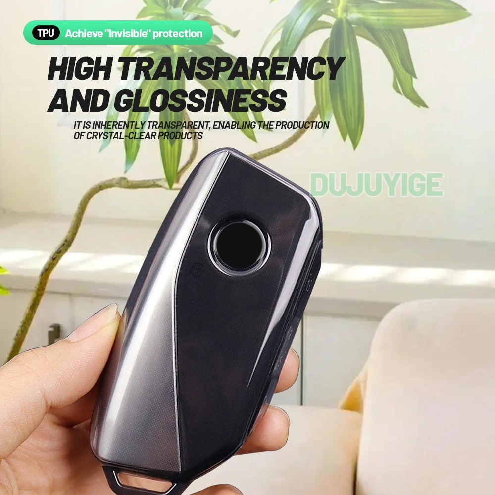 Clear TPU Car Key Case For BMW XM G09 2022-2026 Key Fob Cover Protector Shell Auto Accessories 2023 2024 2025