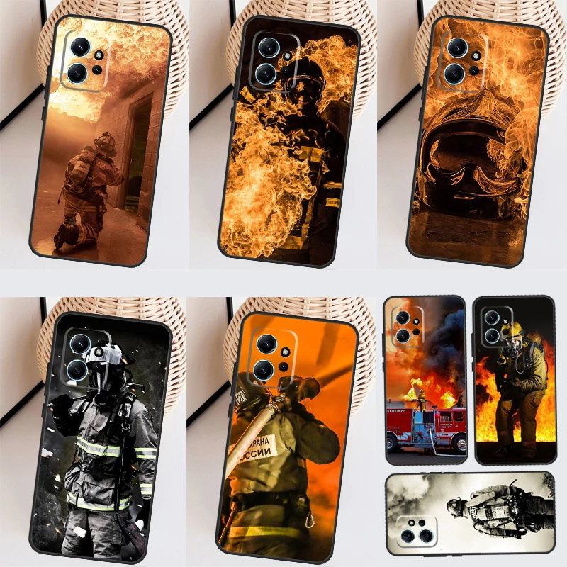 Fire Fighter Hero Case For Xiaomi Redmi Note 12 Pro 8 9 10 11 Pro 9S 10S 11S 12S Redmi 12 9C 10C 12C Cover