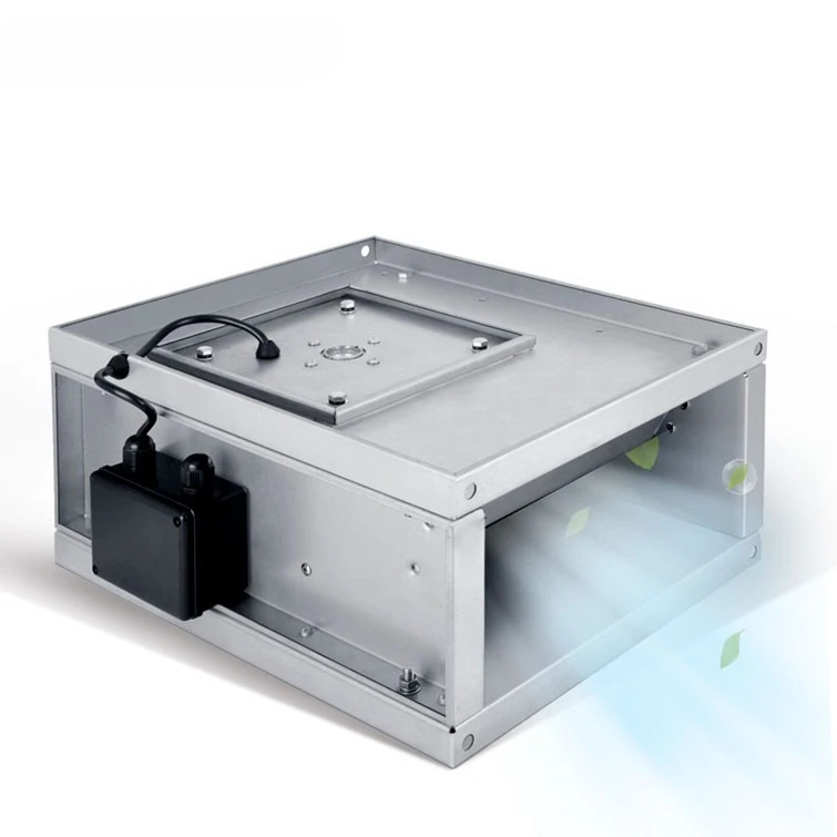 Shell 500mm * 250mm rectangular air duct smoke exhaust machine 260W ball bearing duct fan, galvanized steel OEM IP44 low noise