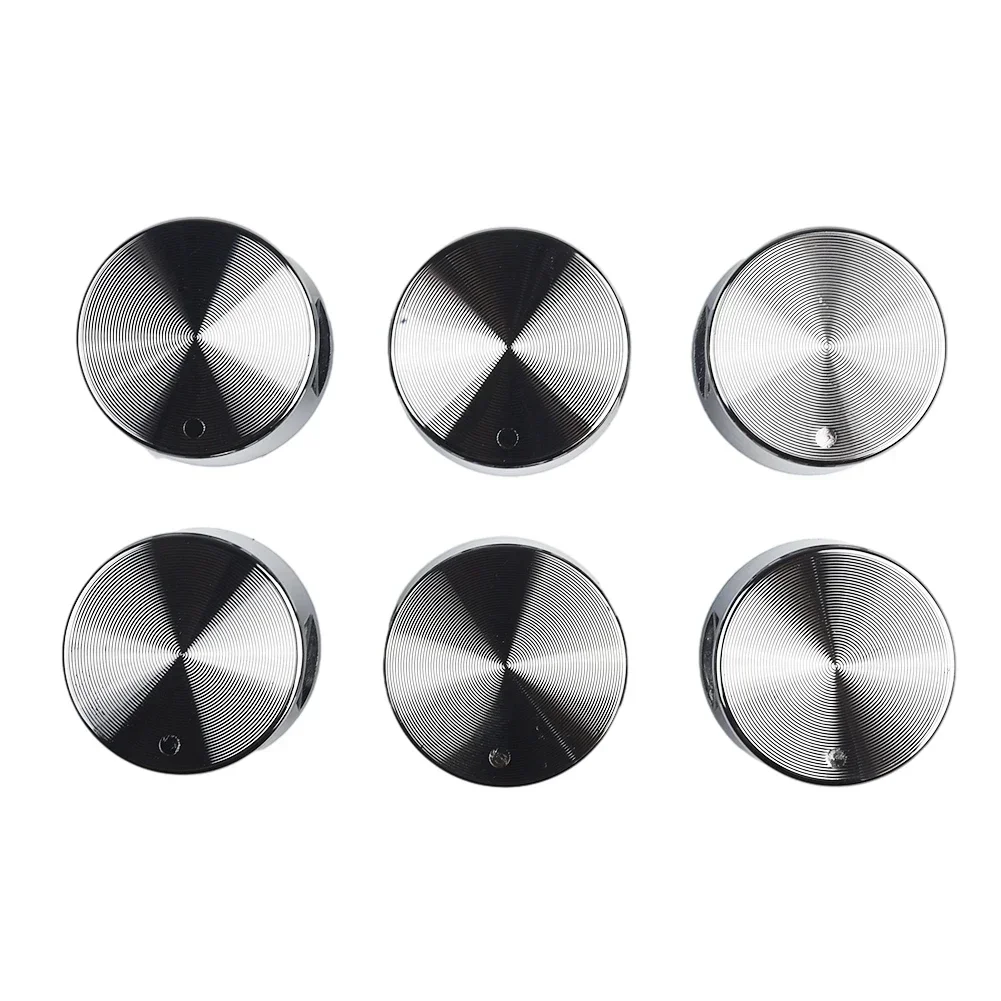 6PCS 6mm Zinc AlloyRound Knob Gas Cooktop Handle Kitchen Appliance Accessories Electric Stoves Cooktop Ovens Rotary Switches