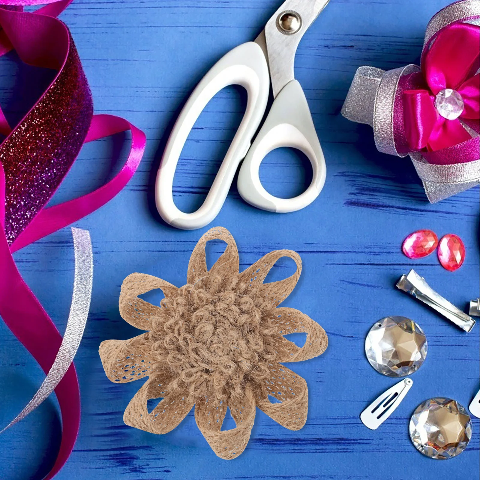 

10Pcs Artificial Flower Hair Accessories Elegant Fabric Flowers for Bridal Headpiece Women's Festival Hair Ornaments Wedding