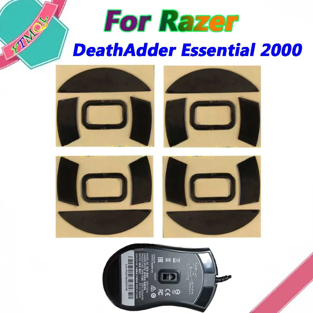 1-10set Mouse Feet Skates Pads For Razer DeathAdder Essential 2000 wireless Mouse White Black Anti skid sticker  connector