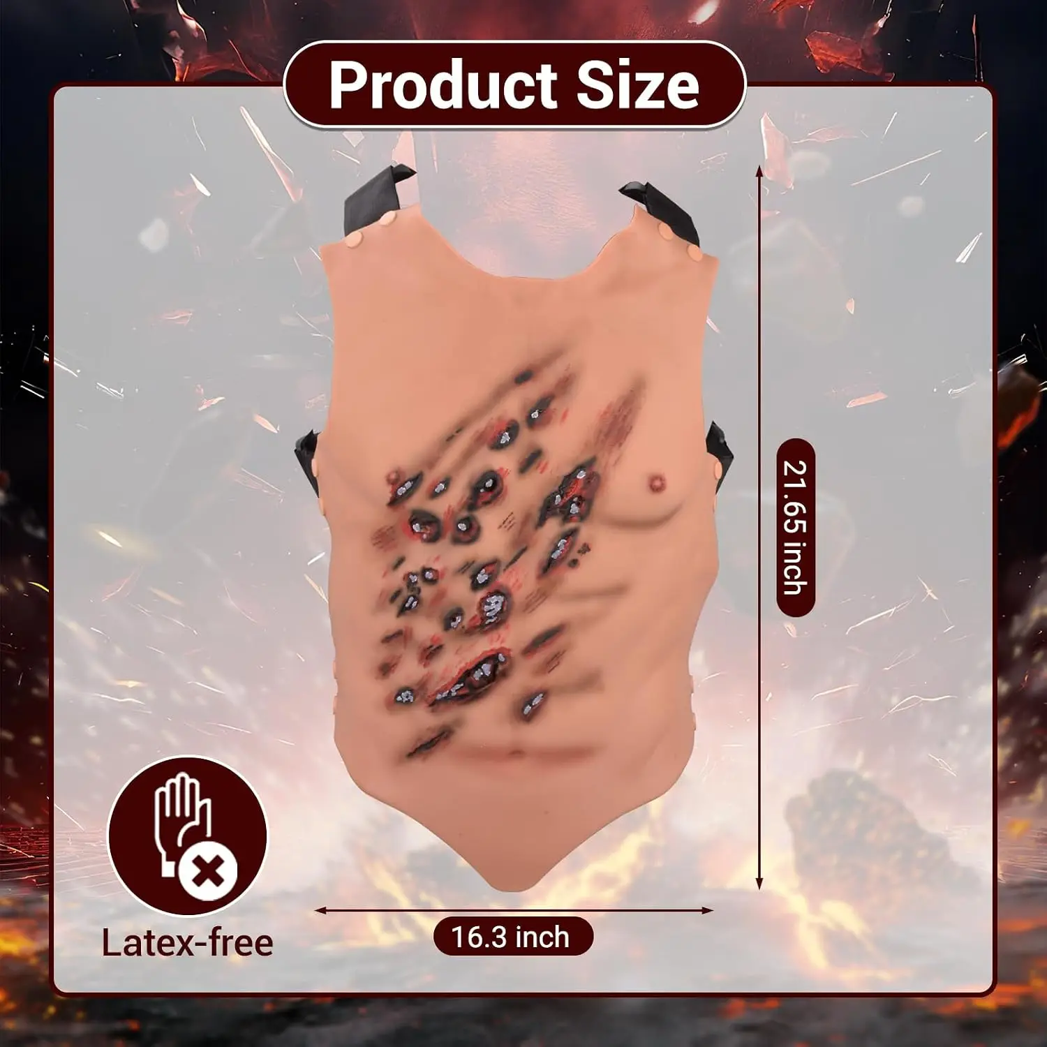 Ultrassist Chest Blast Injury Simulation Model Wearable Vest Abdominal Wound Packing Trainer for Medical & First Responder Train