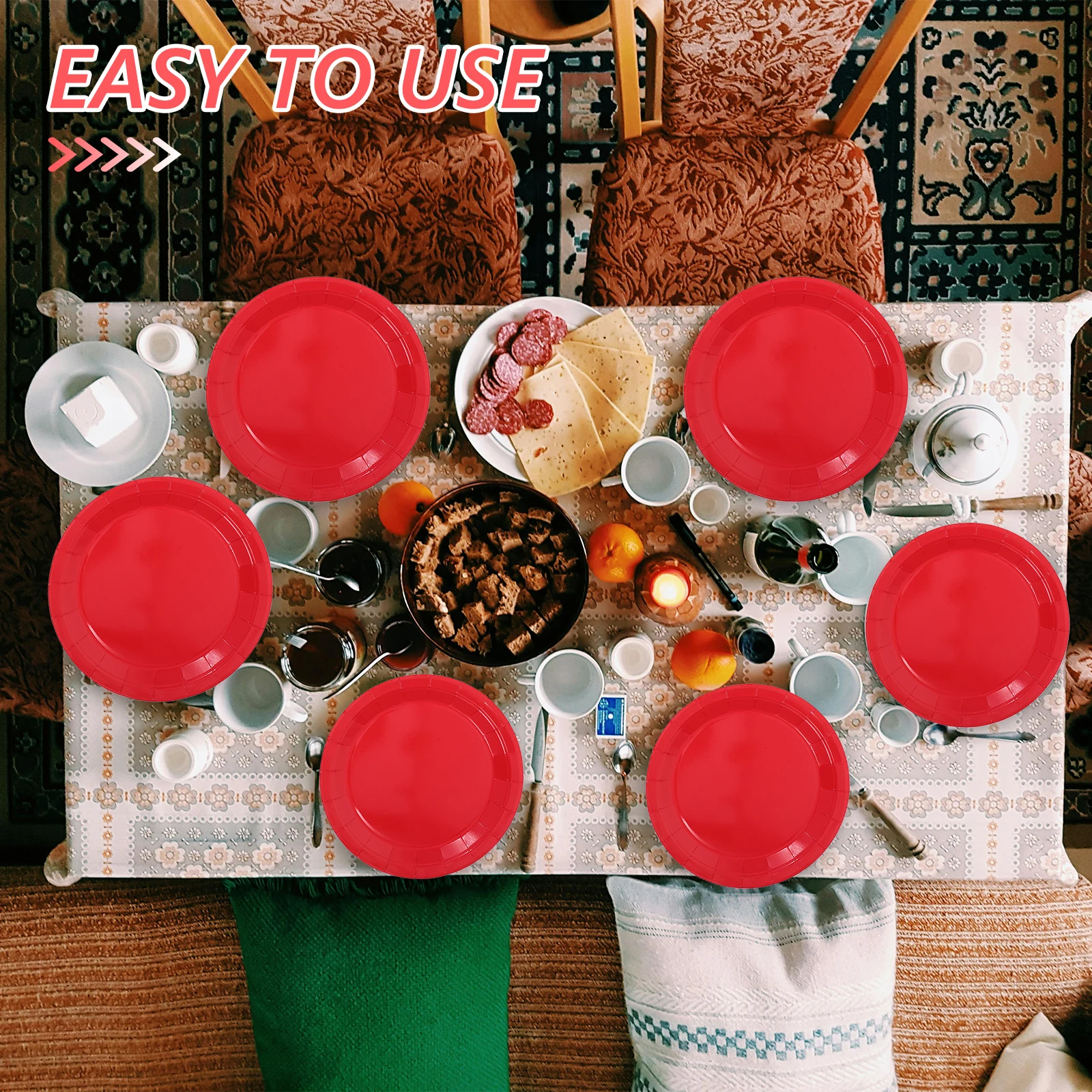 

1 set 1 Set Disposable Paper Plates Cups Napkins Set Party Supplies Birthday Tableware Bright Color Unique Design Safe Practical