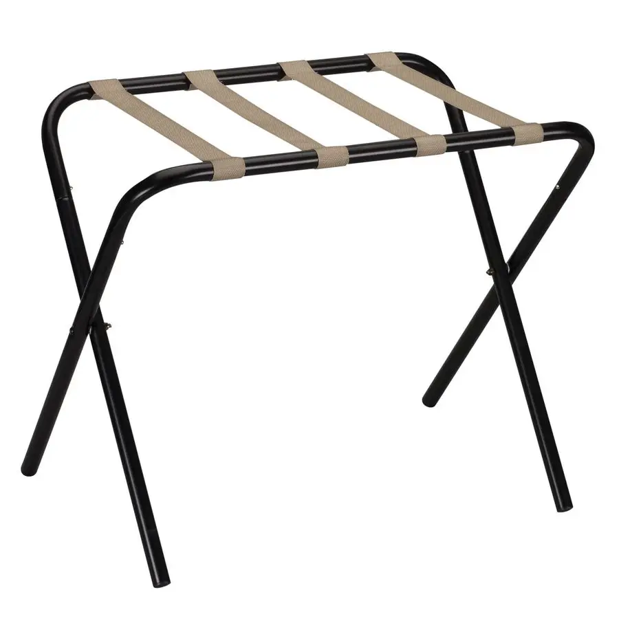 

Essentials 21261 Folding Luggage Rack Black Frame with Khaki Straps