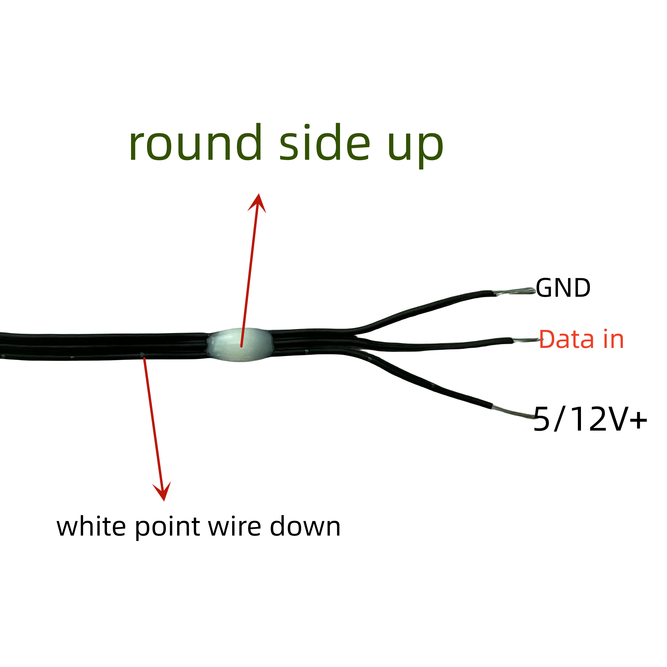DC5V/12 فولت 1000ct بكسل 1.5 سنتيمتر-20 سنتيمتر الملعب WS2811 LED البذور بكسل سلسلة ضوء RGB IC عنونة كامل اللون IP67 3Pin سلك أسود #2