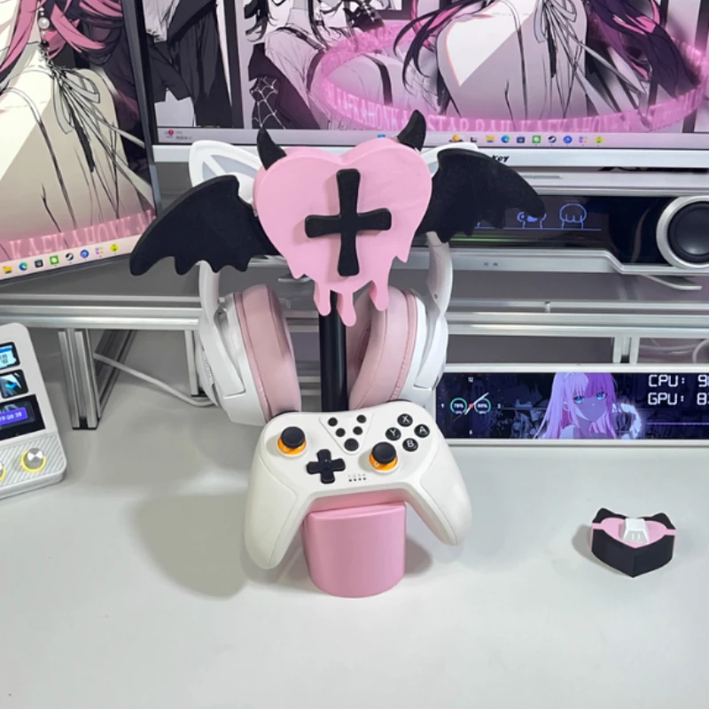 

Подставка для наушников Little Devil из PLA-материала, индивидуальный дизайн, милый держатель для наушников, настольный органайзер, декоративный кронштейн для наушников