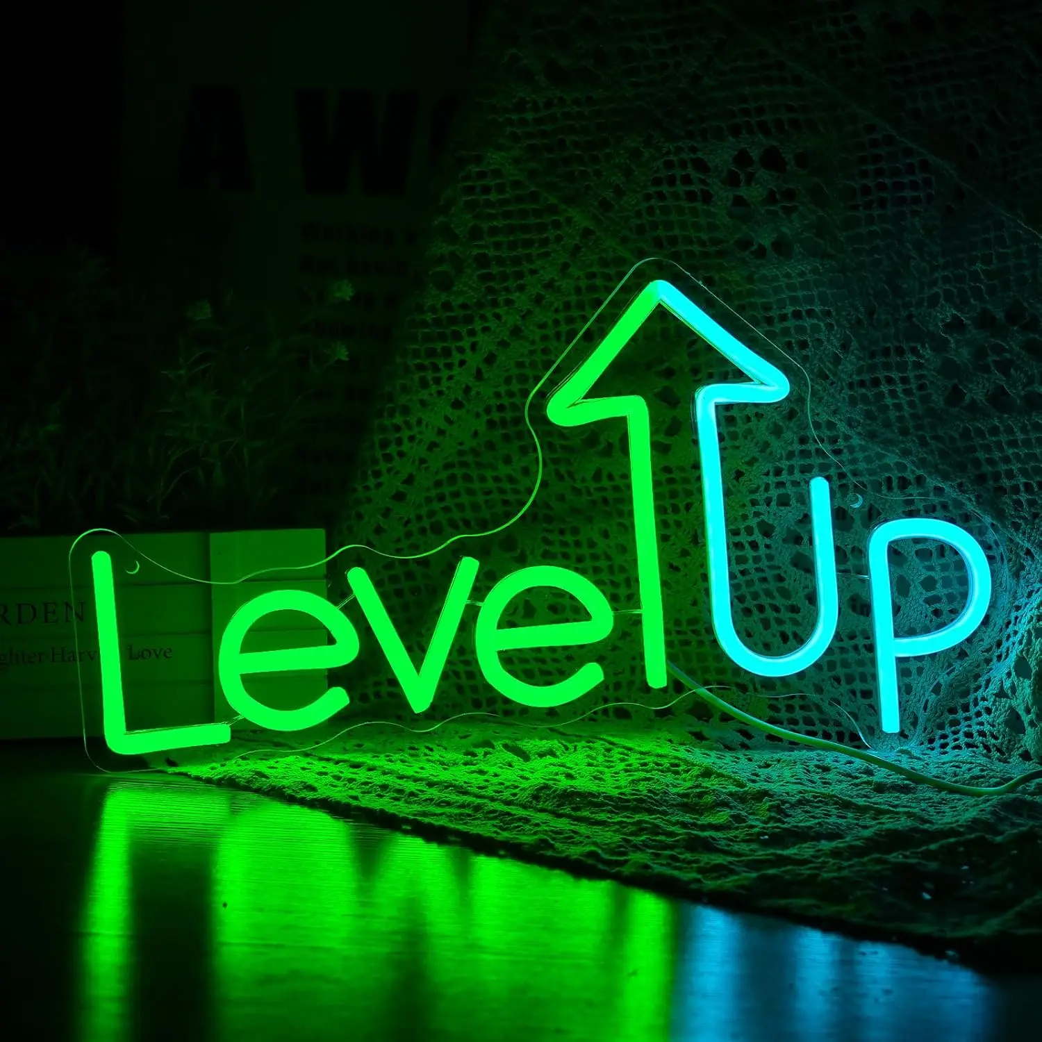 

Неоновая вывеска Level Up – светодиодный настенный декор для игровой комнаты, спальни, светильник с питанием от USB для дома, подарок для геймеров на вечеринку