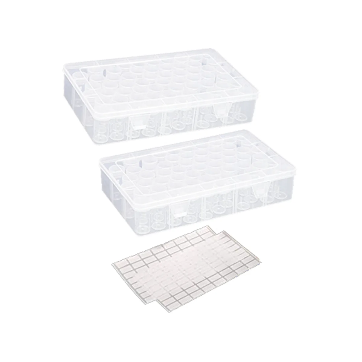 

2 Pack Diamond Painting Boxes, 120 Grids Plastic Beads Storage Container, 5D Embroidery Accessories Storage Organizer