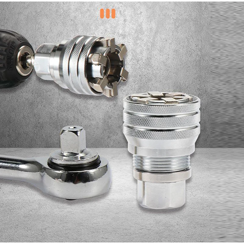 10-19mm Adjustable Universal Socket Wrench Tool  3/8 Inch Electric Drill Ratchet Adapter  Car DIY Multifunctional Repair Tool