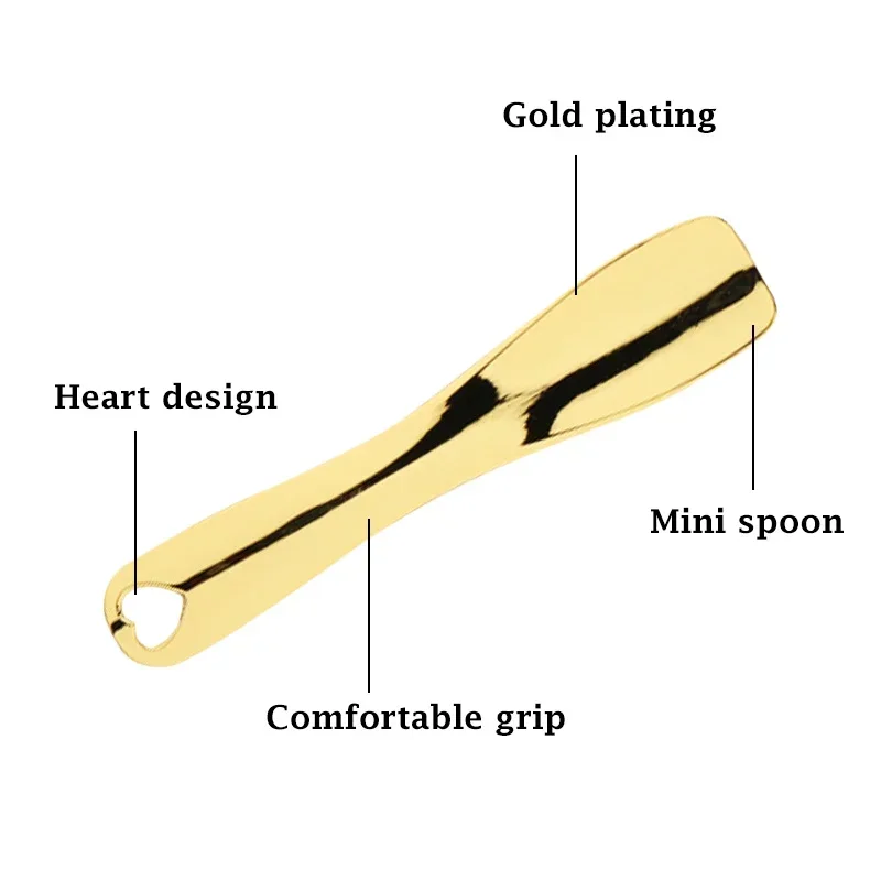Espátula de maquillaje de Metal, cuchara curva de aleación de Zinc, máscara Facial, crema para ojos, cepillo para mezclar, Mini cuchara, palo, herramienta cosmética de belleza para el cuidado de la piel