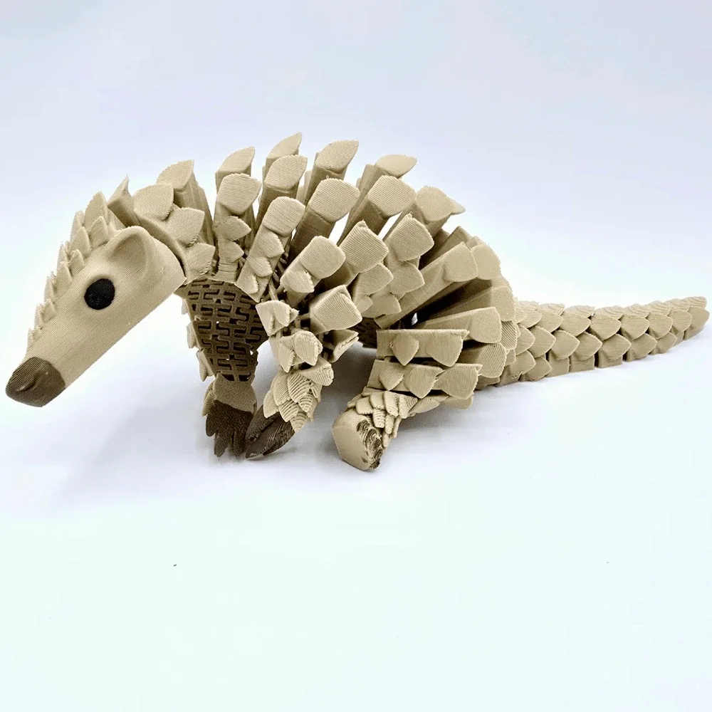 2/3 pcs 3D Printed Pangolin Toy Articulated Joint Movable Animal Model Desktop Home Office Decor Collectible Creative Gift