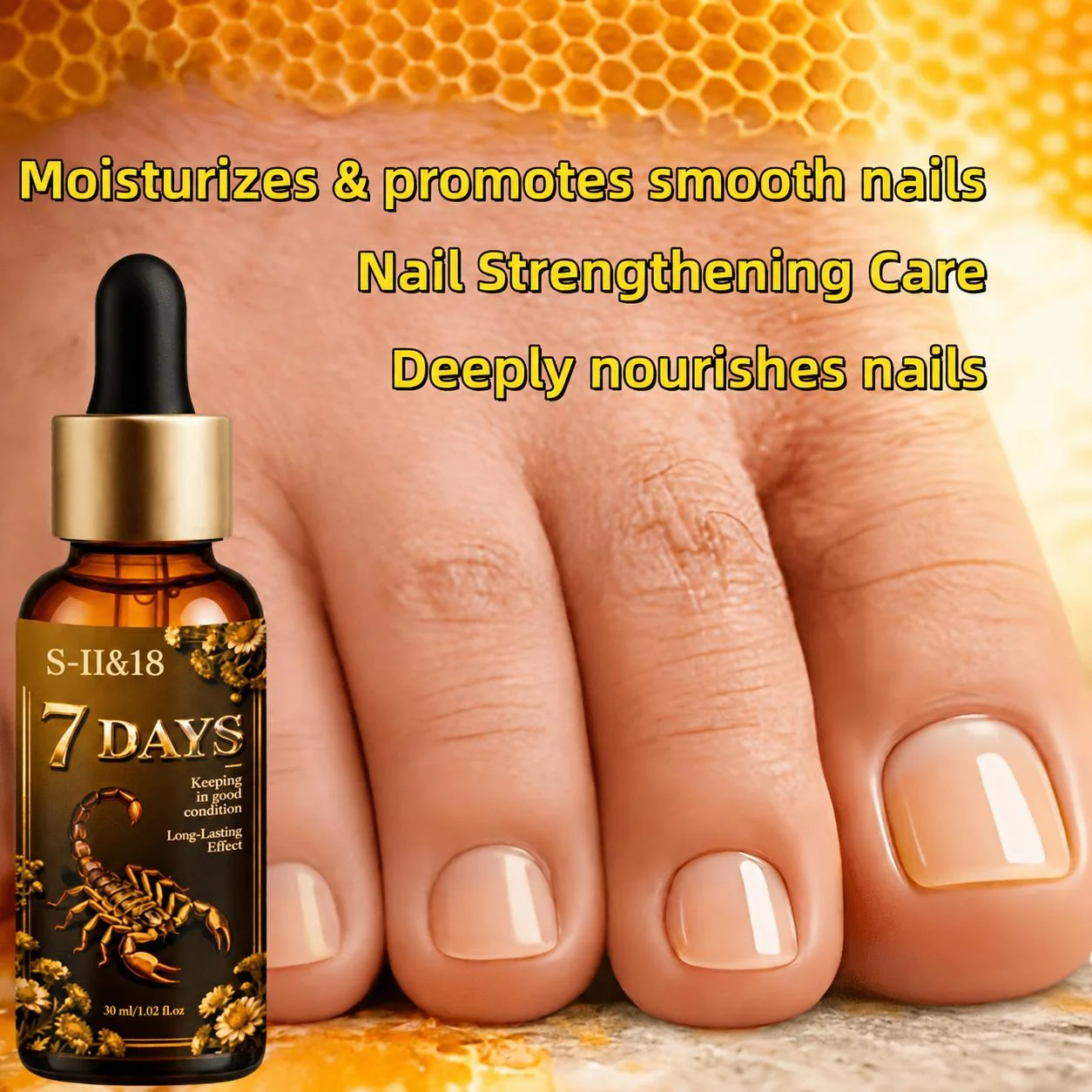 Super Strong 95% Scorpion Venom Potent Toenail Liquid, Infused with Scorpion Venom And Bee Venom And Ginger Extract