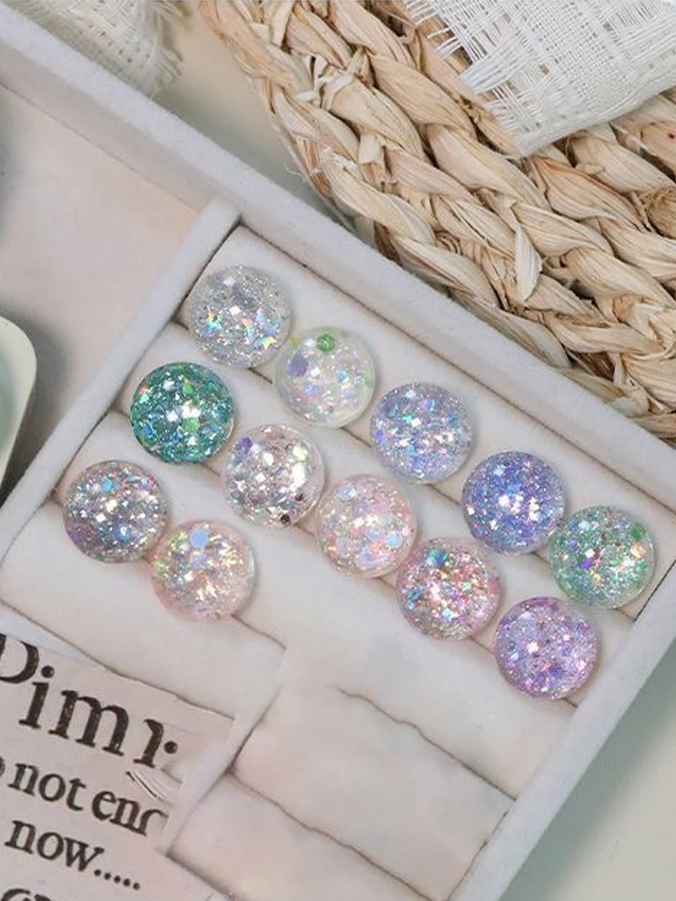 1/12PCS 2025 New Colorful Starburst Platinum Hexagonal Glitter Sequins Nail Art Salon Supplies UV Gel Nail Polish Long-lasting