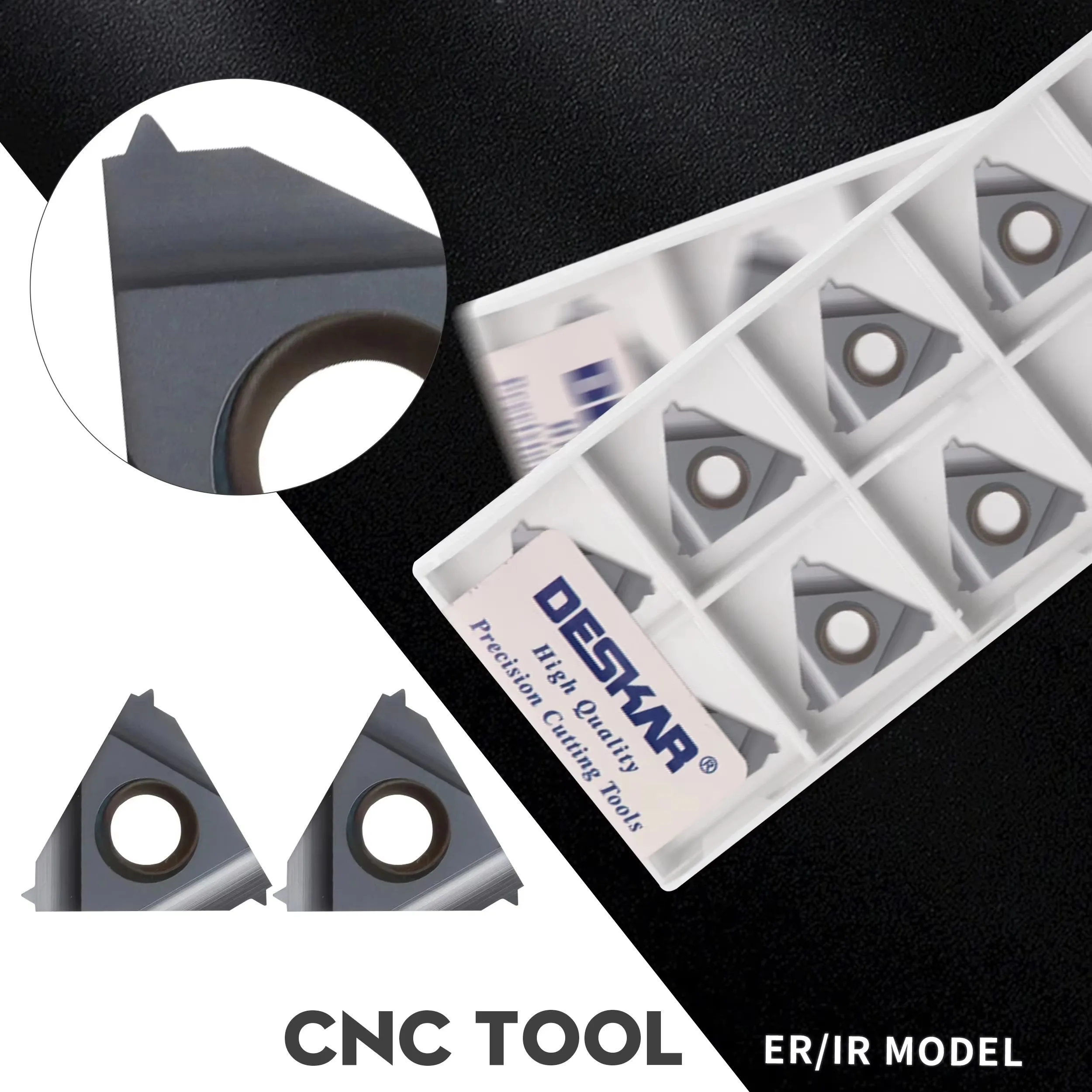 DESKAR Numerical Control Lathe External Threading Inserts  For General Material 16ER Series 16ER 0.5/1.0/1.5/2.0/3.0/3.5ISO LDA