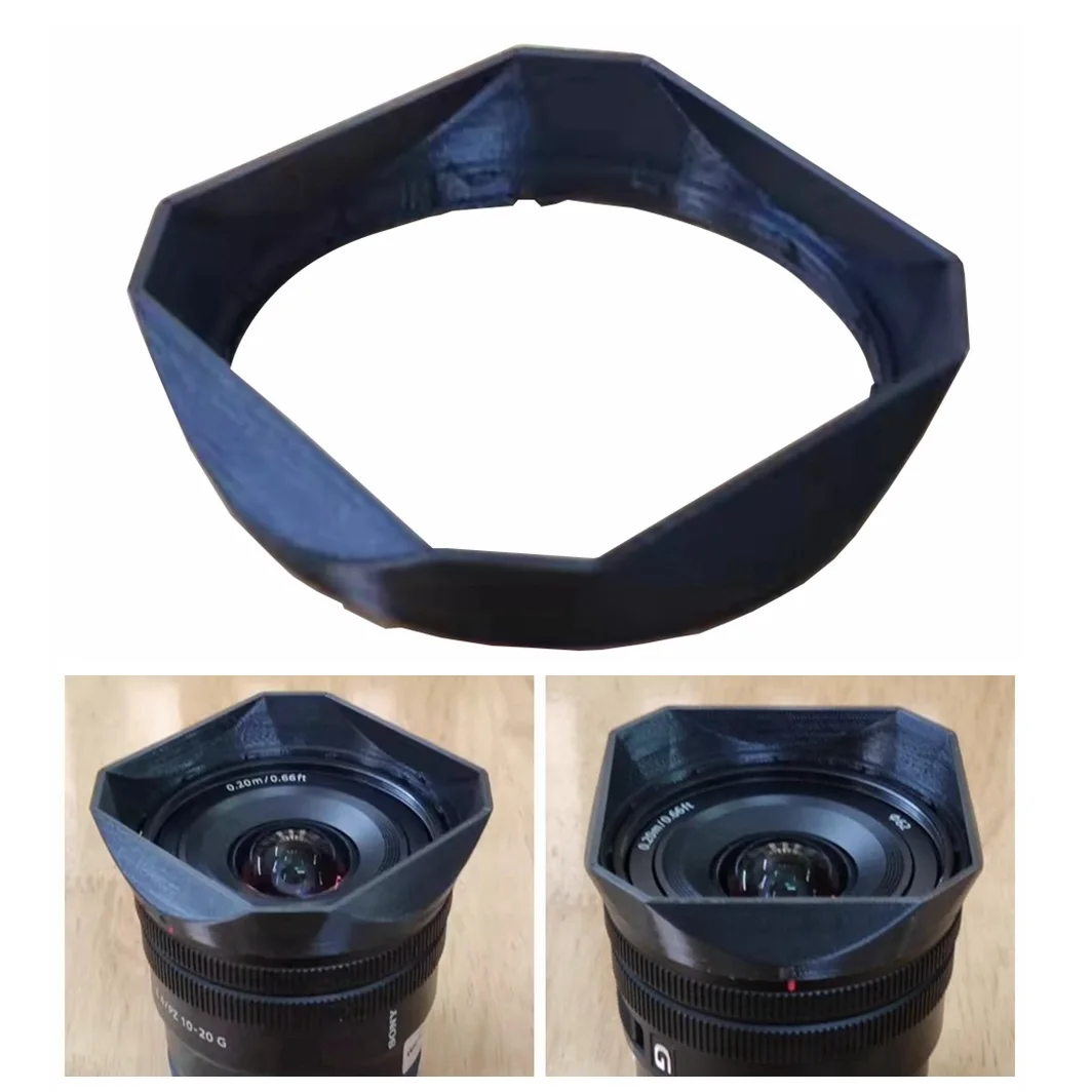 Camera Retro Square Lens Hood Light Shield Cover Shade Photography Accessory for SONY E PZ 10-20mm F4 G