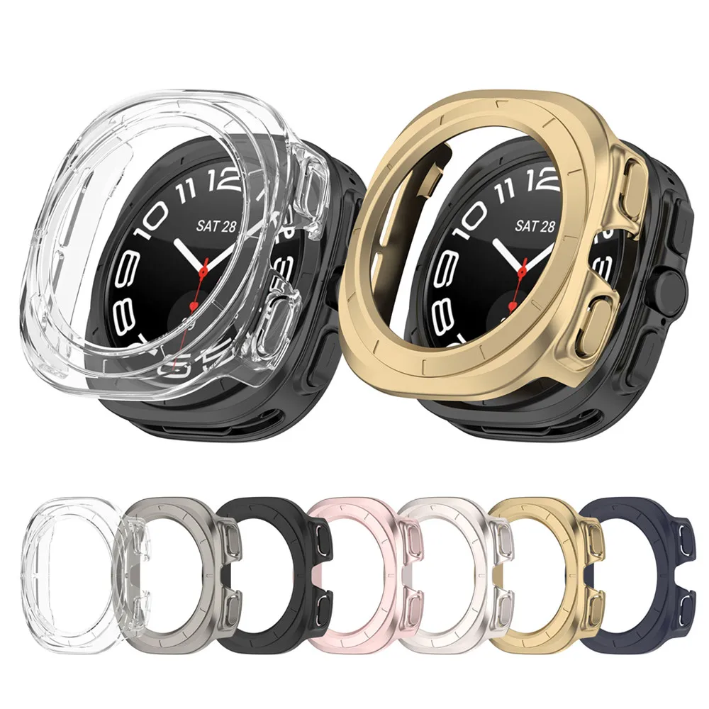 เคสสำหรับ Samsung Watch 7 ultra 47mm กรอบคุณภาพสูง PC สมาร์ทวอชแบบบางป้องกันอุปกรณ์เสริมสำหรับนาฬิกาอัจฉริยะ