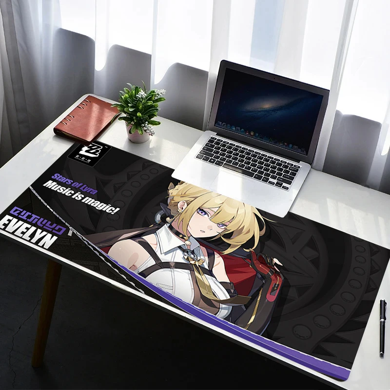 

Mouse Pad Laptop Rubber Extended Desktop Mat Computer Gamer Mousepad Zenless Zone Zero Evelyn PC Gaming Accessories Keyboard Pad