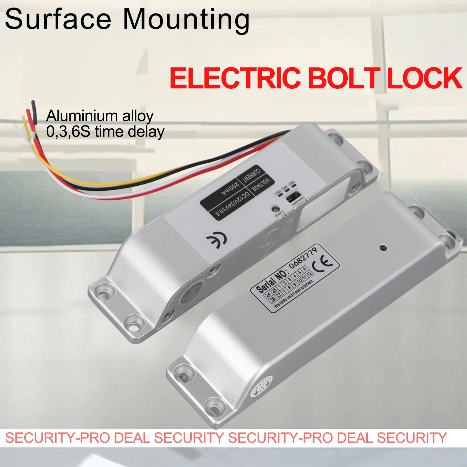 

Fail Safe Электрический ригельный замок постоянного тока 12/24 В с магнитным датчиком и регулируемой задержкой для дверей для систем контроля доступа