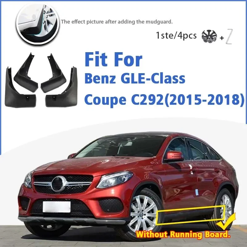 Guardabarros para Mercedes Benz GLE clase Coupe C292 2015-2018 guardabarros delanteros traseros accesorios de coche guardabarros