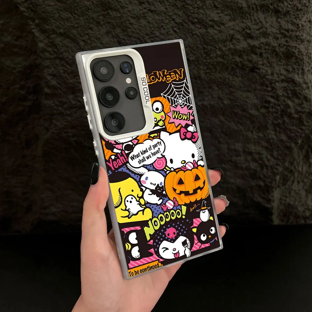 Halloween sanrio olá kitty s25fe caso para samsung s25 s24 ultra casos para galaxy s23 s22 s21 fe s20 ultra plus 5g capa de telefone