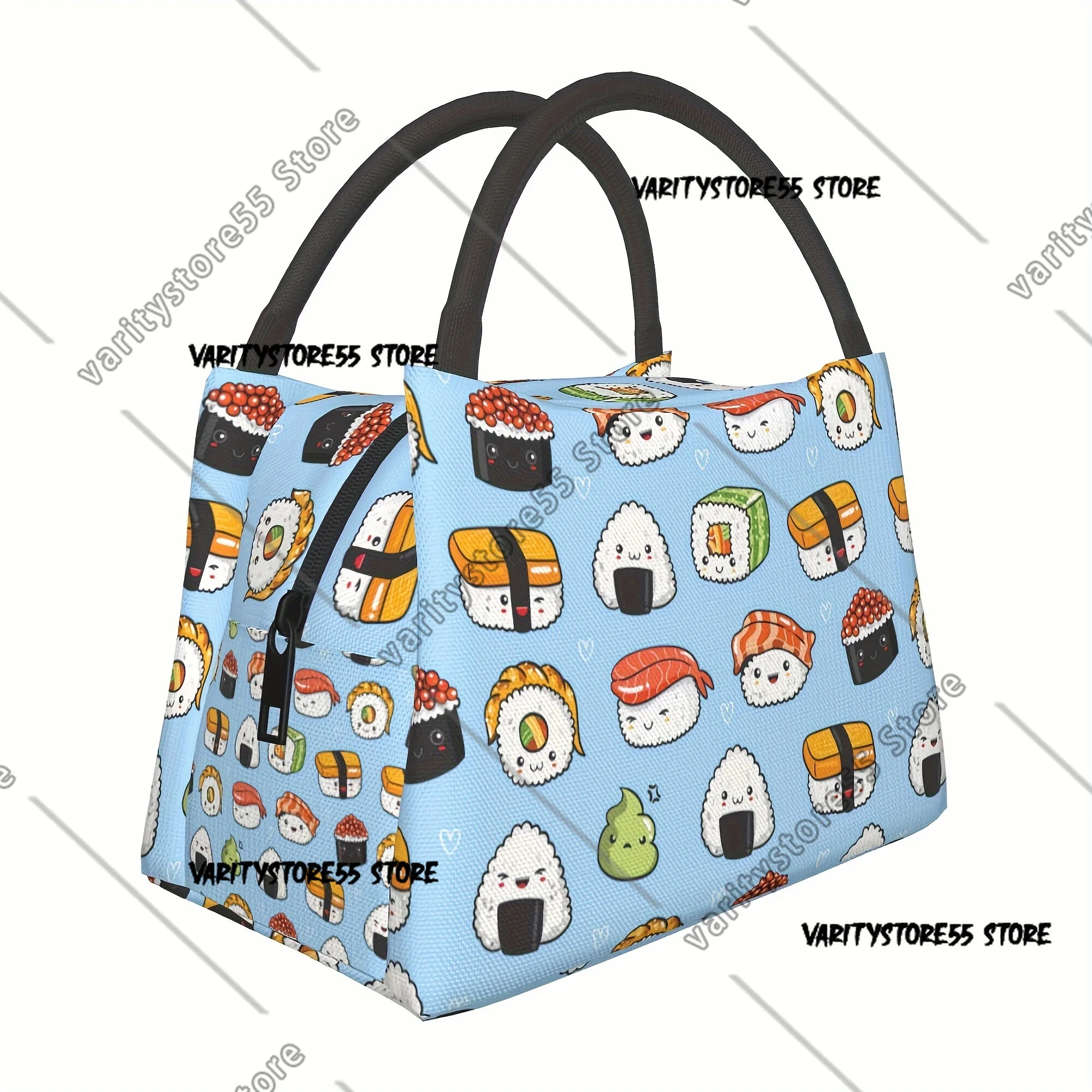 

Cute Sushi Portable Reusable Lunch Bag Portable Reusable Cooler Bag Cooler Bag Insulated for Camping Picnic Beach