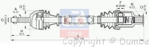 303229 for axle ON right 98 KANGOO-CLIO