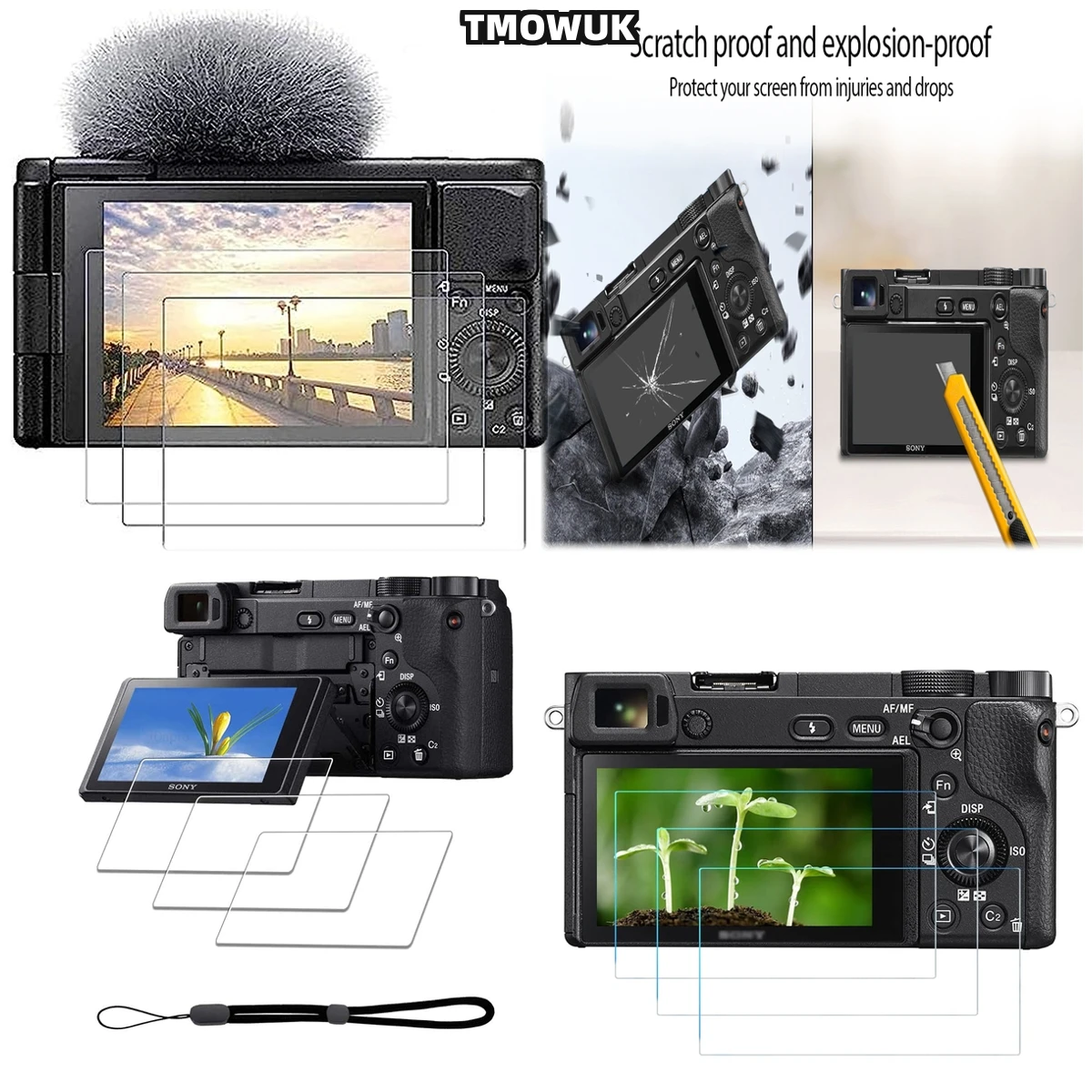 

Ultra Clear 9H Hardness Tempered Glass Screen Protector For Sony Alpha A6600 A6000 A6100 A6300 A6400 A5000 NEX-7/6/5/5N/5T/5R/3