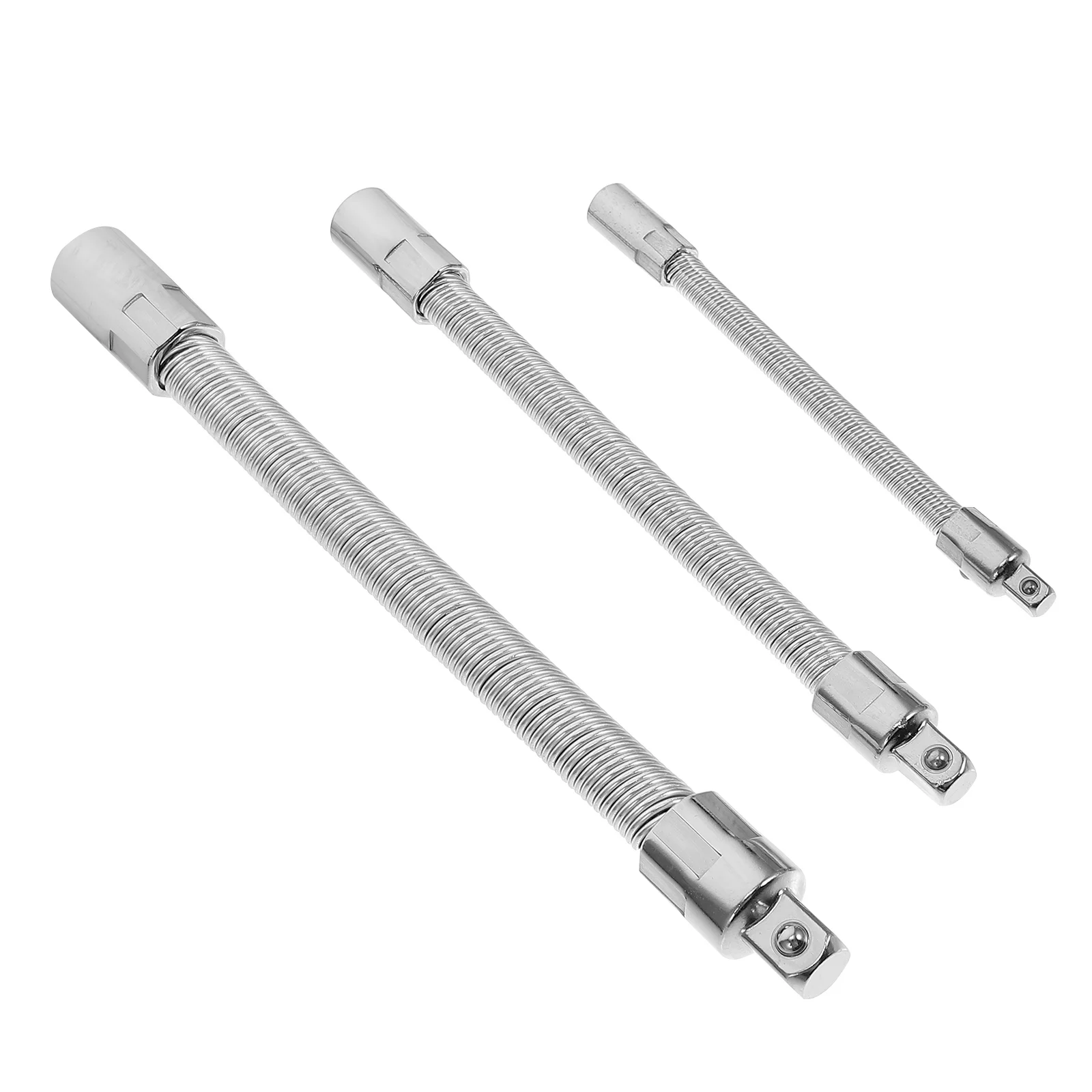 

3pcs Flexible Socket Extension Bar Wrench Long Rod Screwdriver Adapter Mechanic Tools Car Repair Durable Efficient Design Narrow