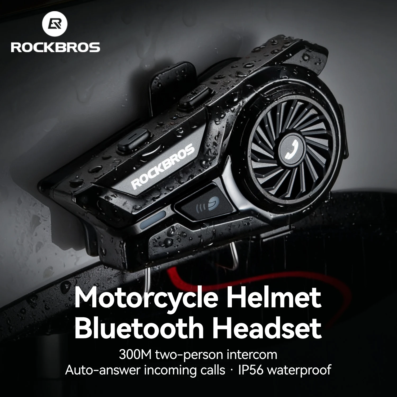 ROCKBROS Bluetooth Headset Motorcycle Helmet Bluetooth Headset 18 Hour Battery Waterproof  Full Half Helmet Bluetooth Headset