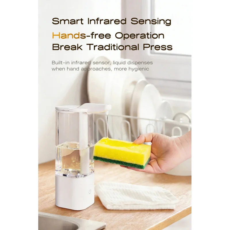 

Автоматический бесконтактный дозатор мыла X4, многофункциональная электрическая мойка для рук большой емкости для дома