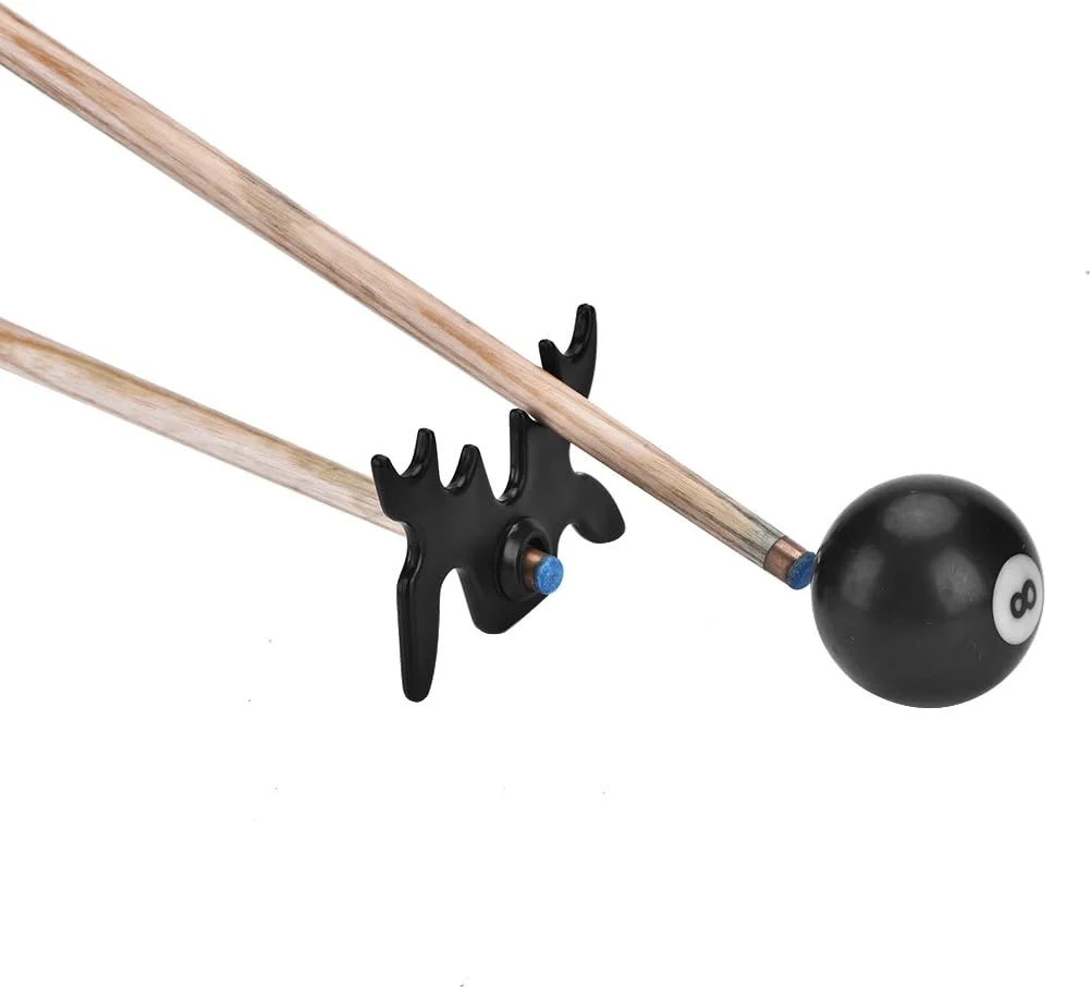 

1 шт. черный держатель для бильярдного кия для настольных игр, мостовая головка, рога, крестовые фитинги для кия, фитинги для кия для отдыха, фитинги для бильярдного кия