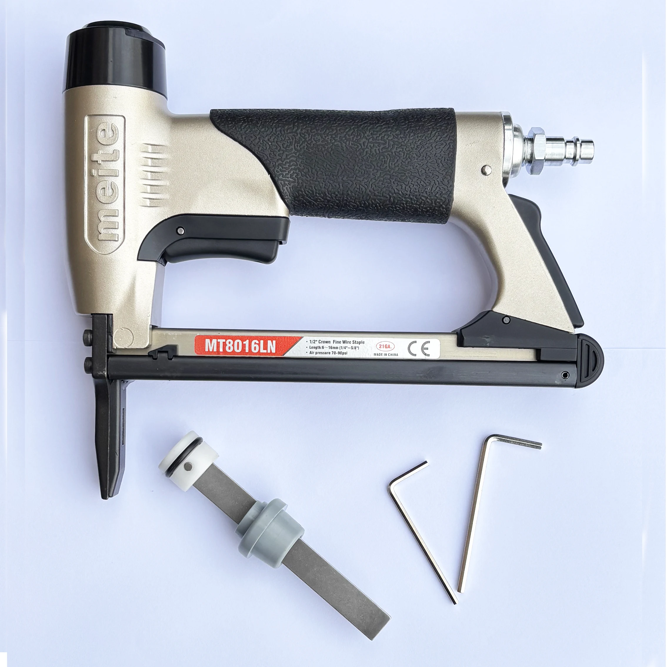 

MT8016LN pneumatic shackle gun with a long nose furniture stapler for type 8016