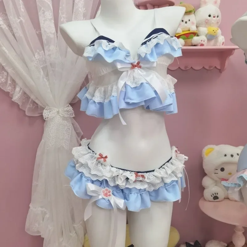 ชุดว่ายน้ำบิกินี่แบบสั้นพิเศษ สายคล้องคอ ทรงบัสติเยร์  ชุดเซ็กซี่สำหรับใส่ไปทะเล  ชุดเซ็ตเต็มสำหรับผู้หญิง ฤดูร้อน