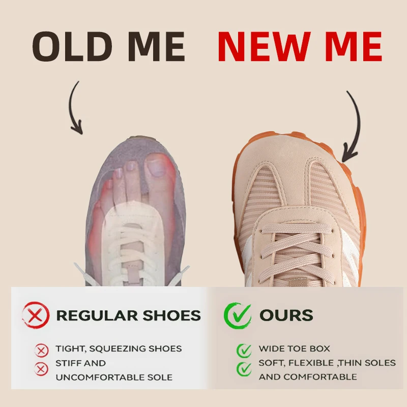 2026 New Men's Wide Shoes, Women's Outdoor Lightweight Running Sports Shoes,Scattered Soft Loose Minimalist Fashion Casual Shoes view 5