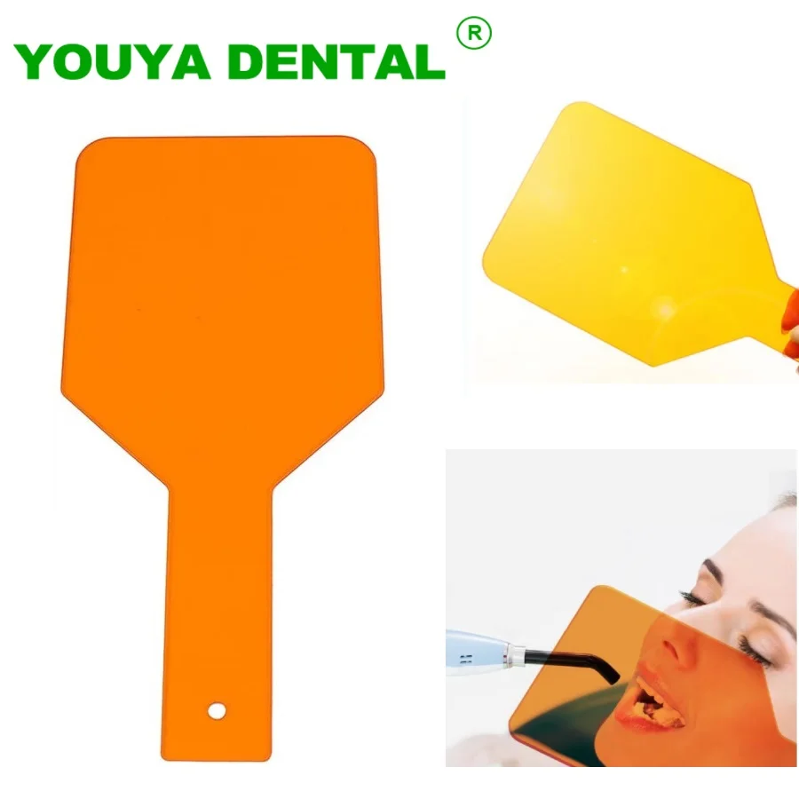 Dental Shield Plate Hand-Held Eye-Protective Board Curing Light Teeth Shields Teeth Whitening Dentist Tools Light Filter Paddle